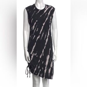 Pam & Gela Black and White Streaked Mini Dress